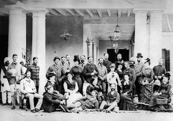 Groep Europeanen in Koloniaal India, c.1870s